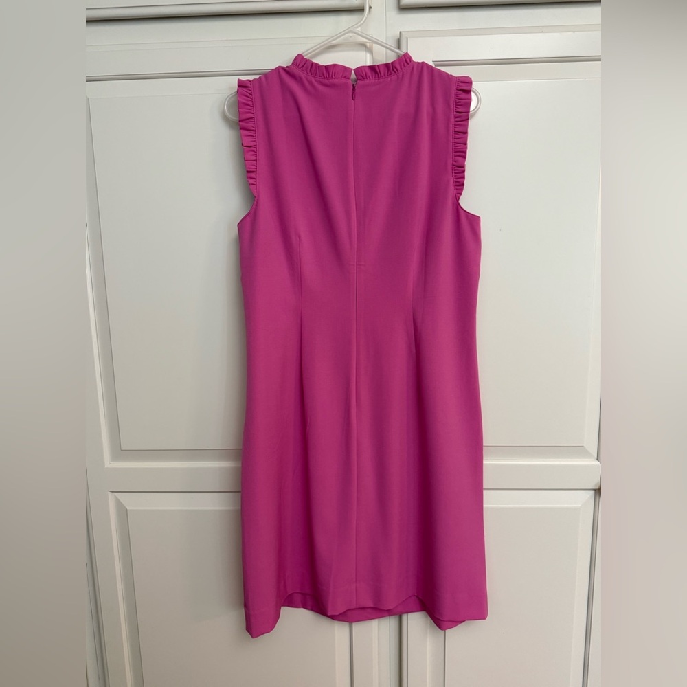 J. Crew Vibrant Pink Ruffle Mini Dress - Picture 2 of 3